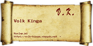 Volk Kinga névjegykártya
